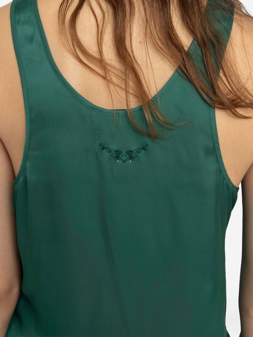 satin-effect sleeveless top - 6