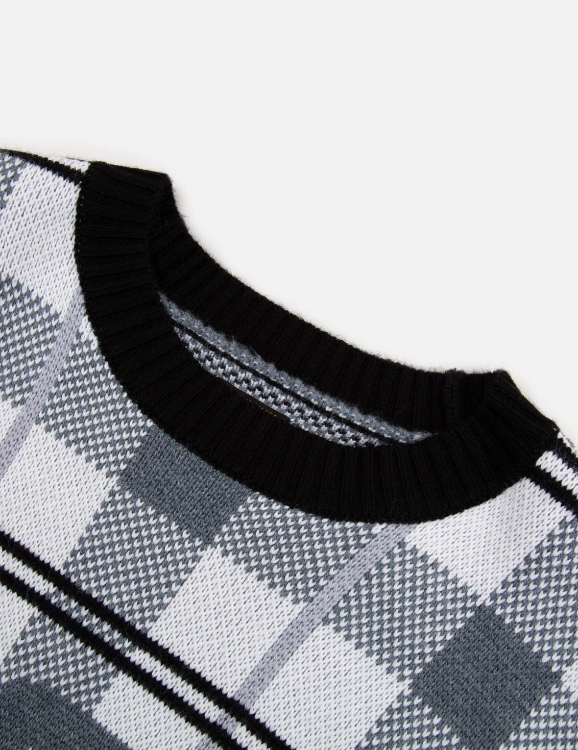 CHECKED KNITTED PULLOVER - 7