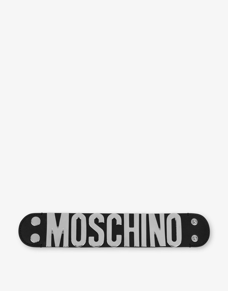 Moschino LOGO LETTERING CALFSKIN BRACELET outlook