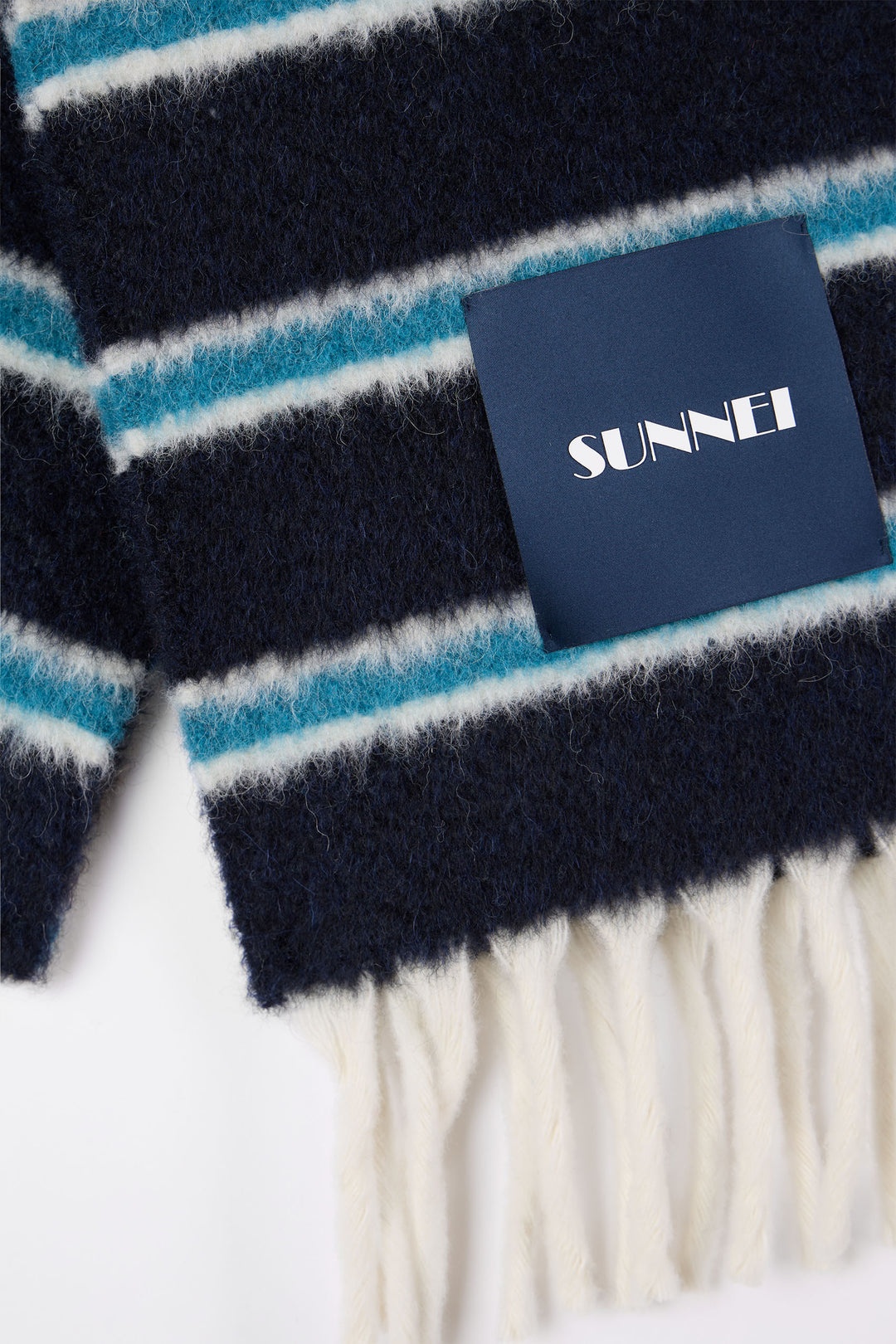 STRIPED SCARF / blue - 4