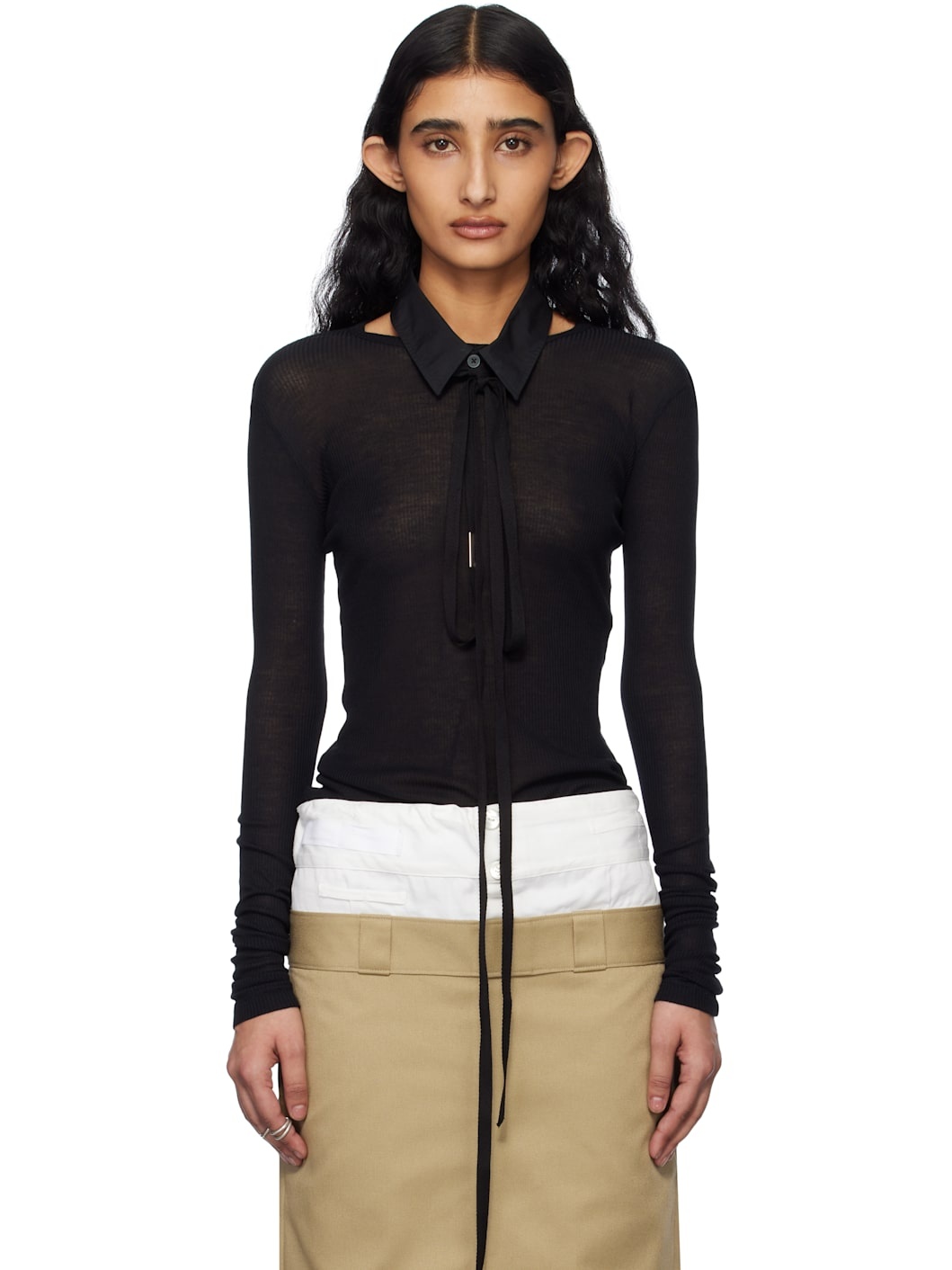 【関税込み】Ann Demeulemeester ブラック Fiene 長袖Tシャツ Davy Long Sleeve T-Shirt – Ann Demeulemeester