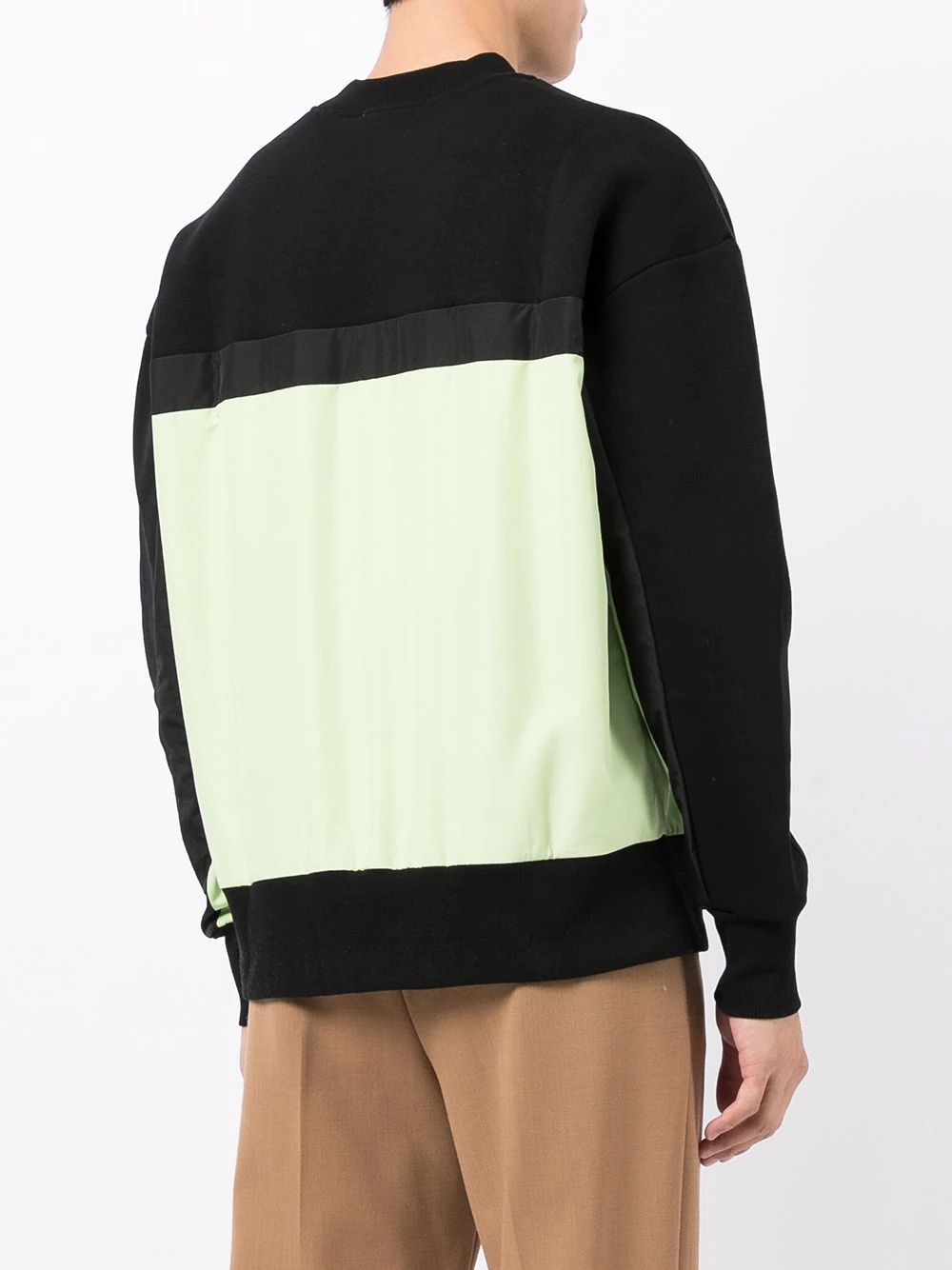 logo-patch colour-block sweatshirt - 4