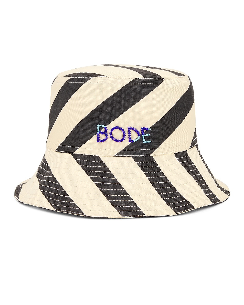 Domino Stripe Bucket Hat - 1