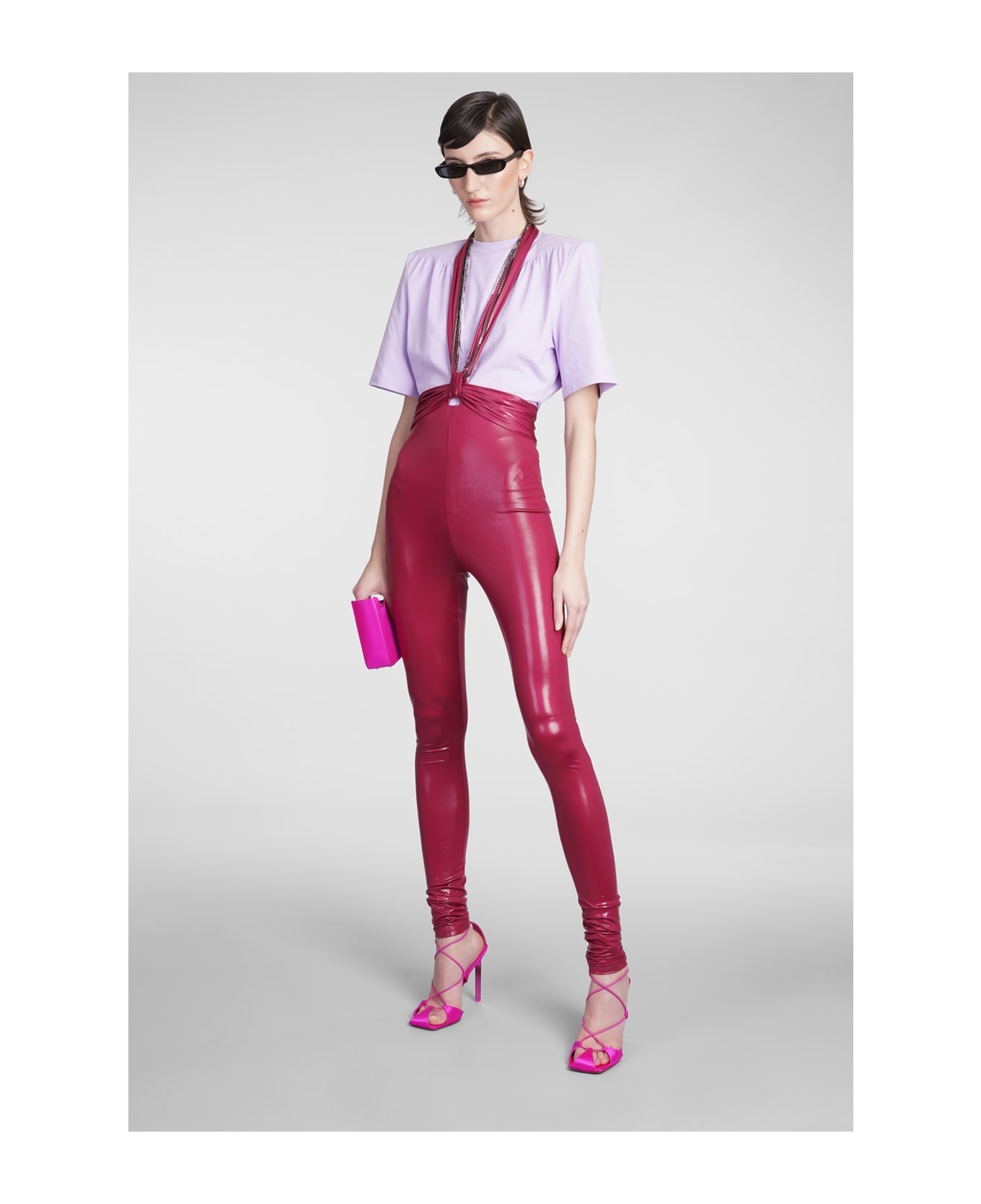 THE ATTICO 'Jewel’ T-shirt THE ATTICO The Attico T-shirt 'jewel' With Cut-out Details