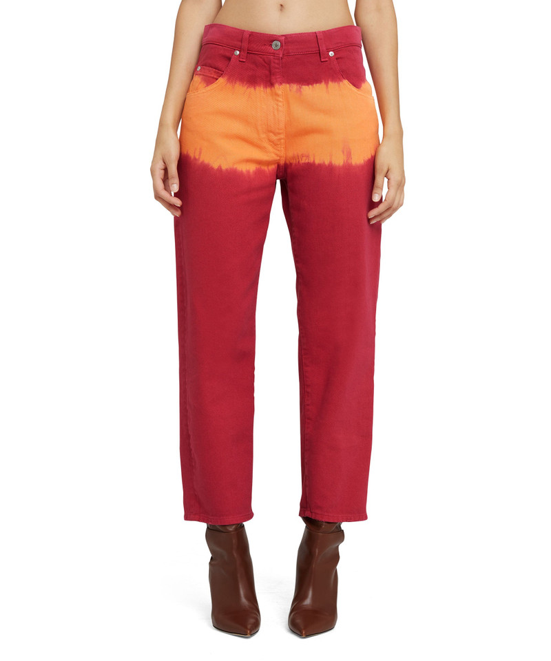 MSGM Bull pants with straight legs and "tie dye bull" processing outlook