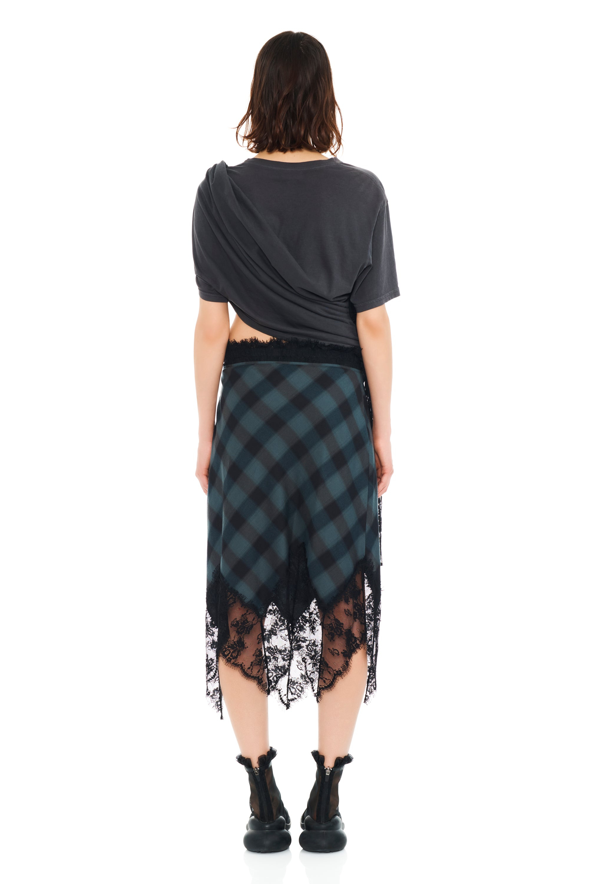 SEA PINE PLAID WATERLILY SKIRT - 5