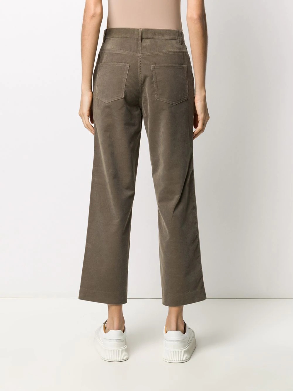 cropped corduroy trousers - 4