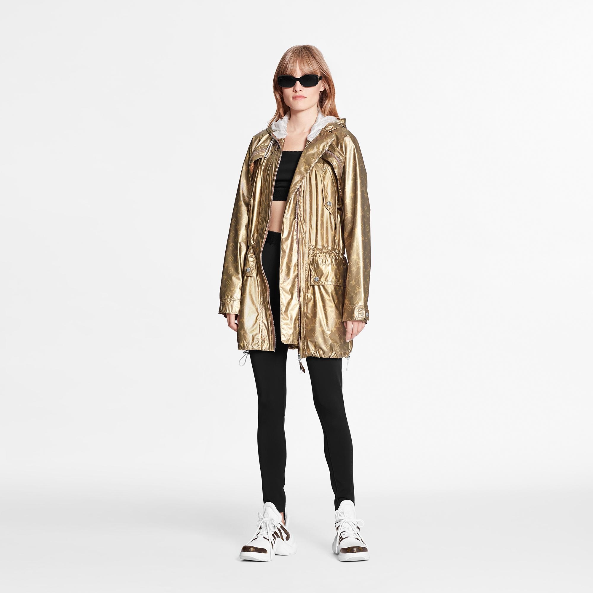 Metallic Monogram Lightweight Hooded Parka  - 2