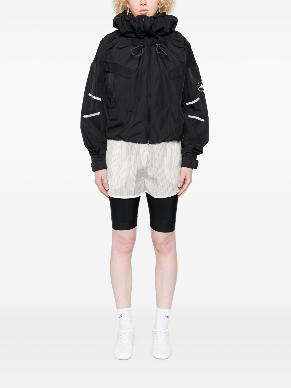 hooded reflective-detail jacket - 2