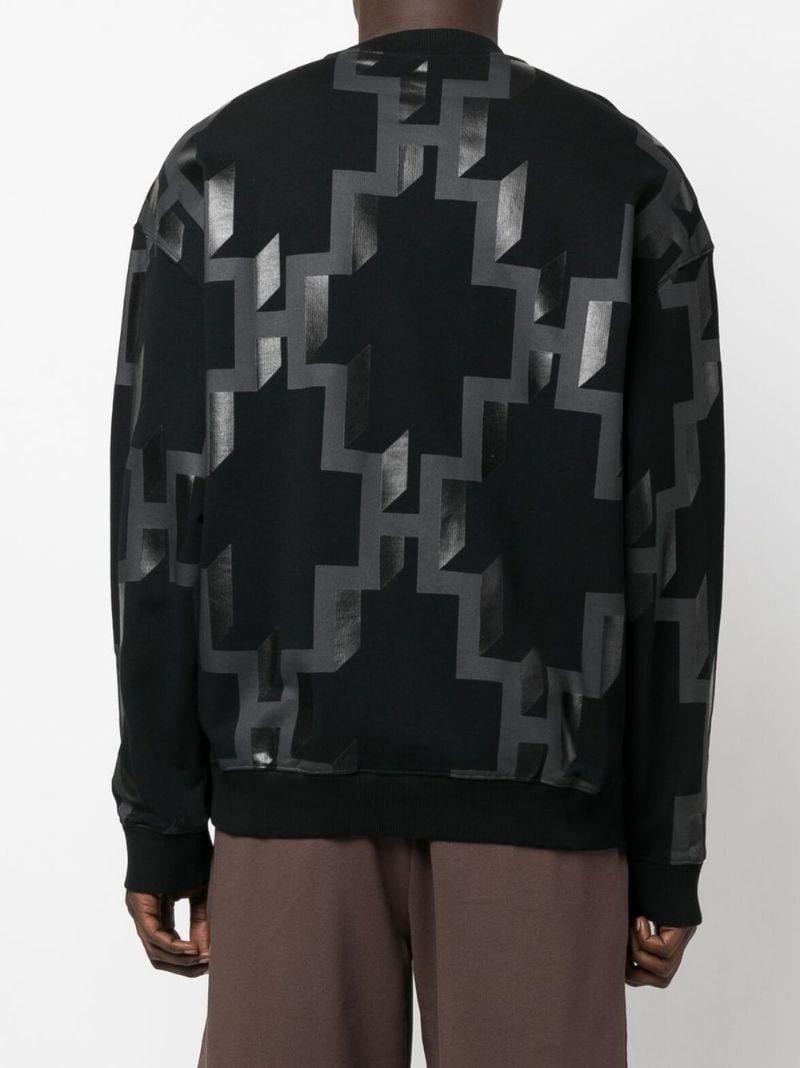 logo-print cotton sweatshirt - 8