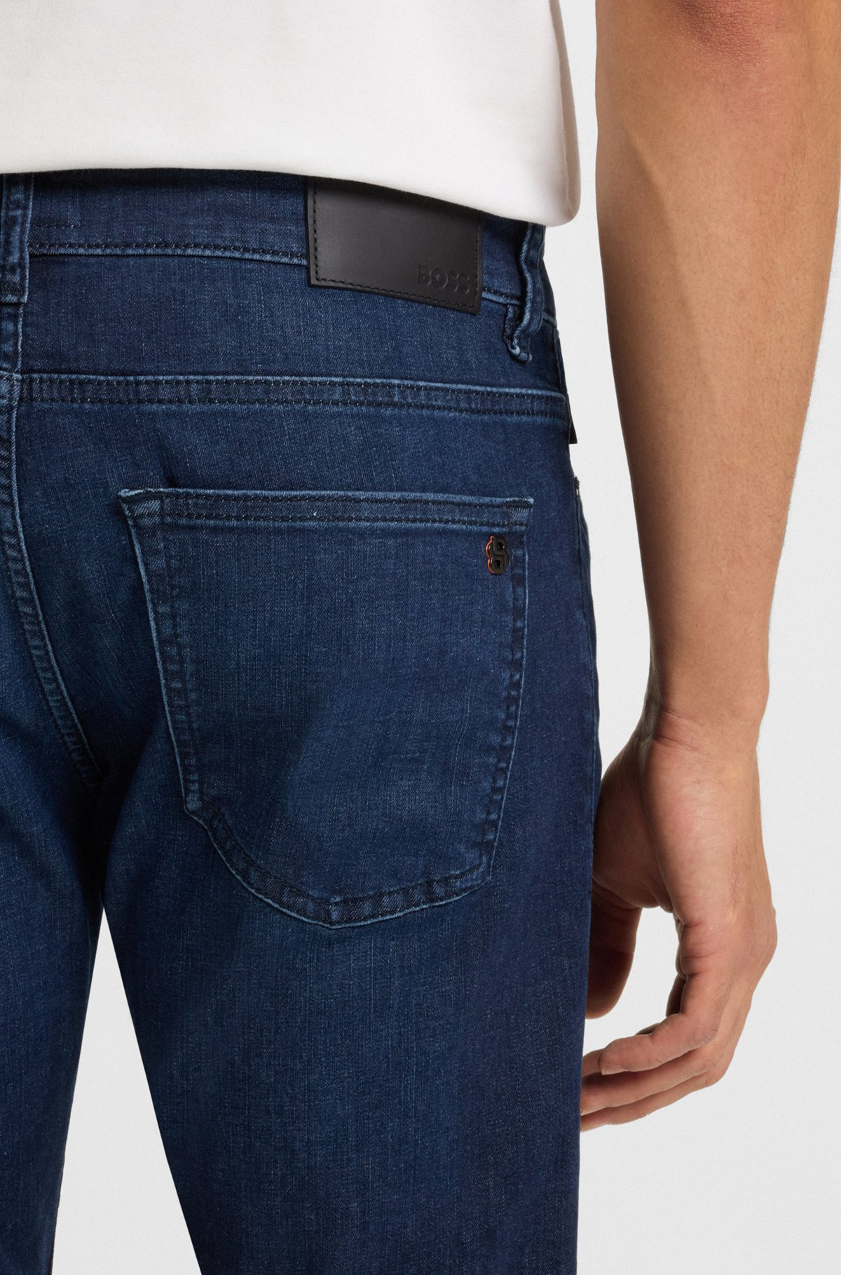 DELAWARE SLIM-FIT JEANS IN DARK-BLUE DENIM - 5
