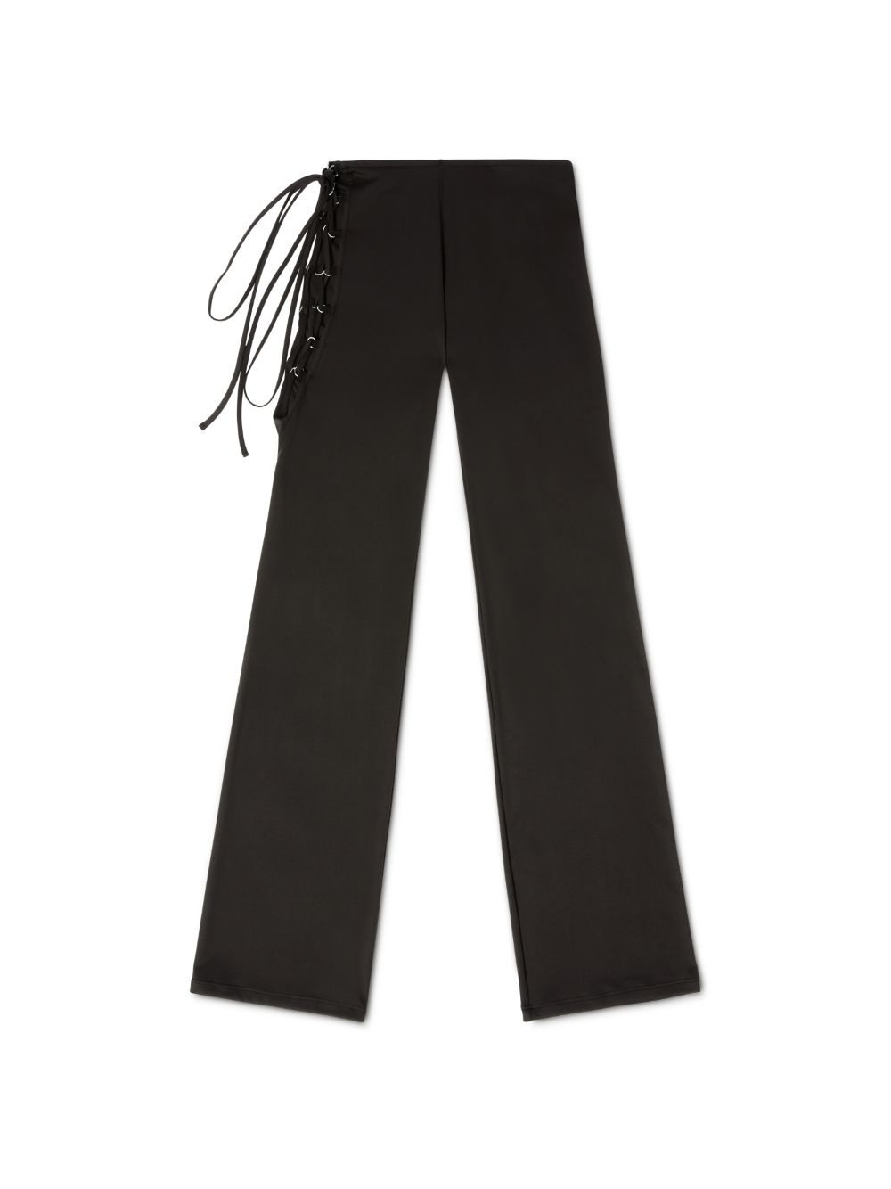 Lace-Up Stretch Flared Pants - 1