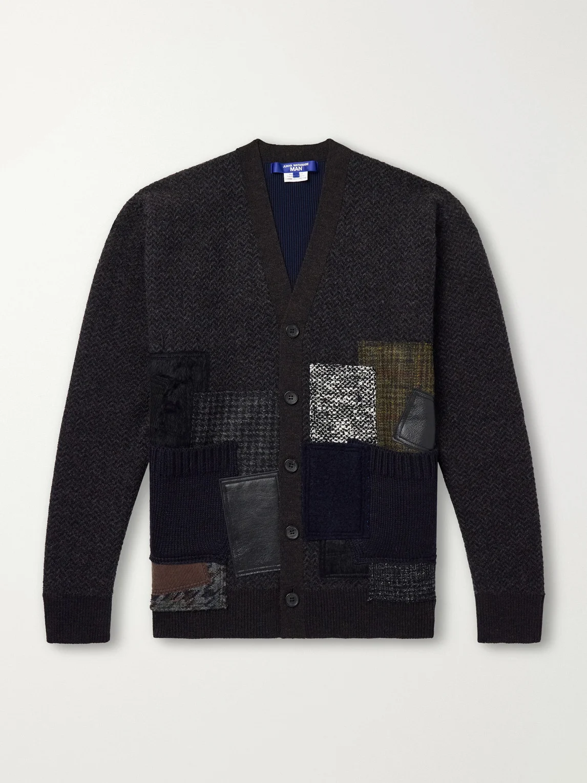 Patchwork Wool-Blend Cardigan - 1