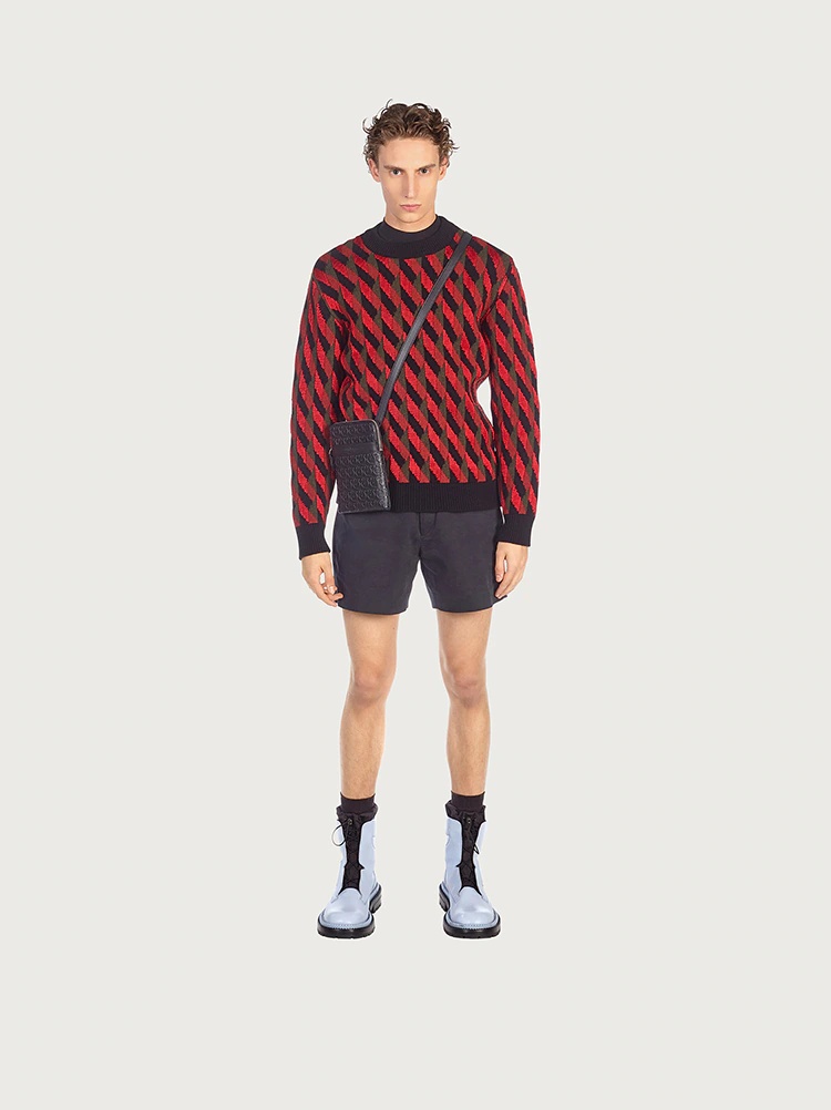 GEOMETRIC JACQUARD SWEATER - 3