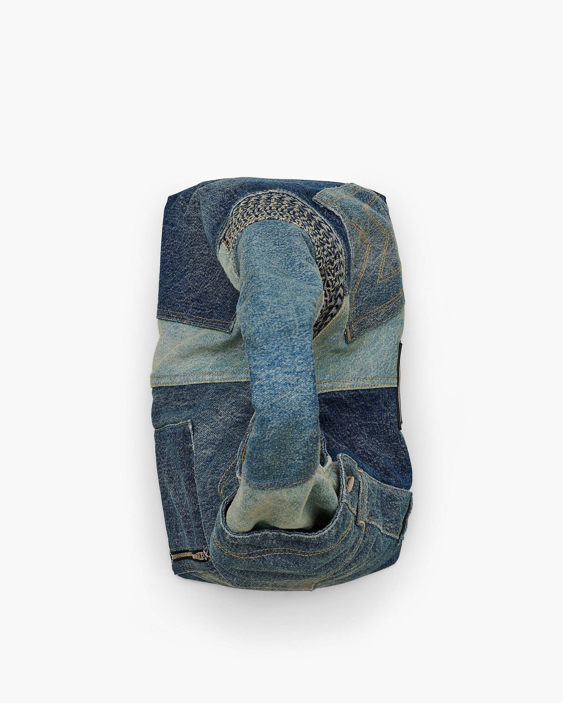 THE DECONSTRUCTED DENIM SACK BAG - 6