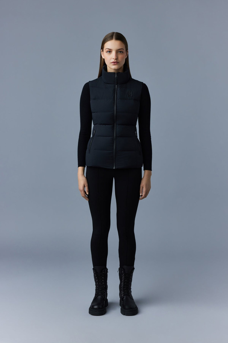 MACKAGE GISELA Stretch light down vest with stand collar outlook