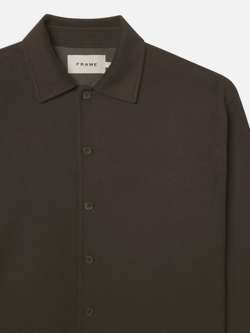 FRAME Double Face Shirt Jacket in Mocha outlook