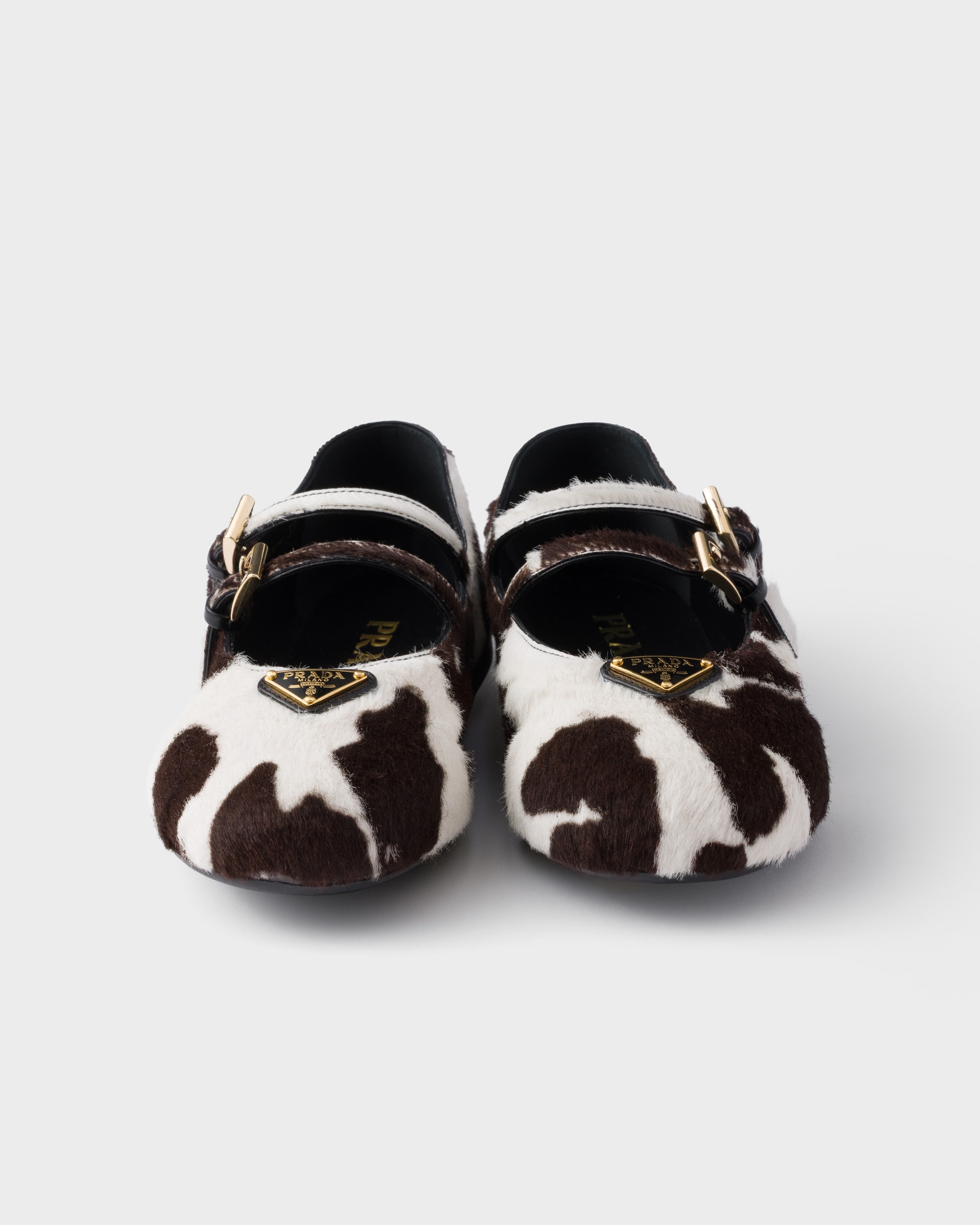 Printed leather ballerinas - 5
