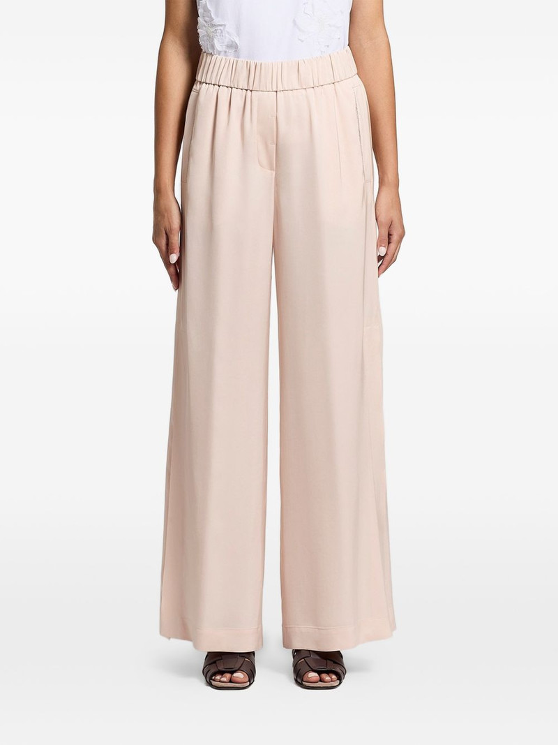 elasticated side-slit trousers 1