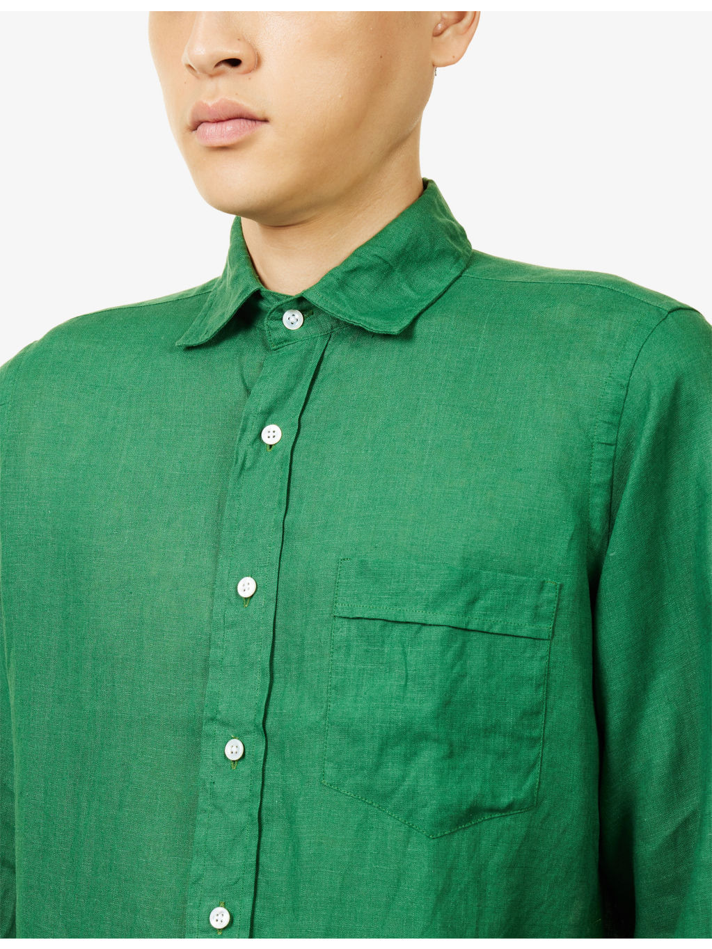 Long-Sleeve Linen Summer Shirt - 5