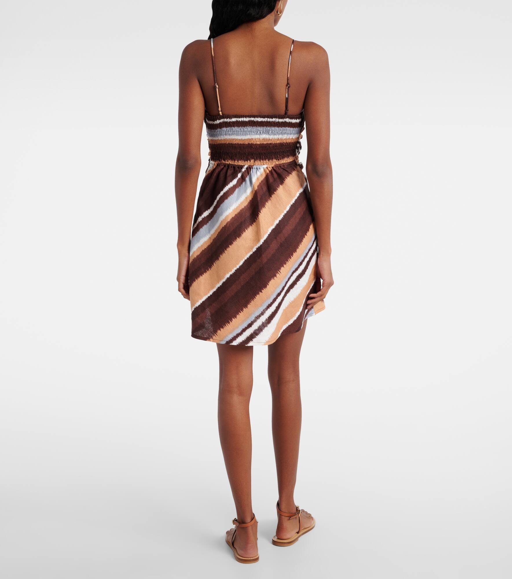 Maryse striped linen minidress - 3