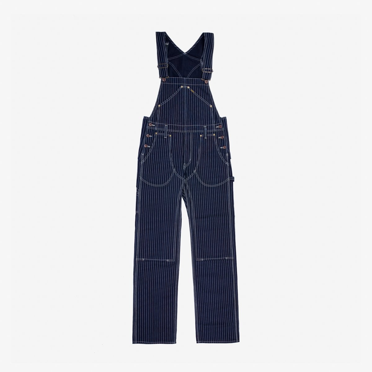 IH-819-IND 12oz Wabash Double Knee Overalls - Indigo - 1