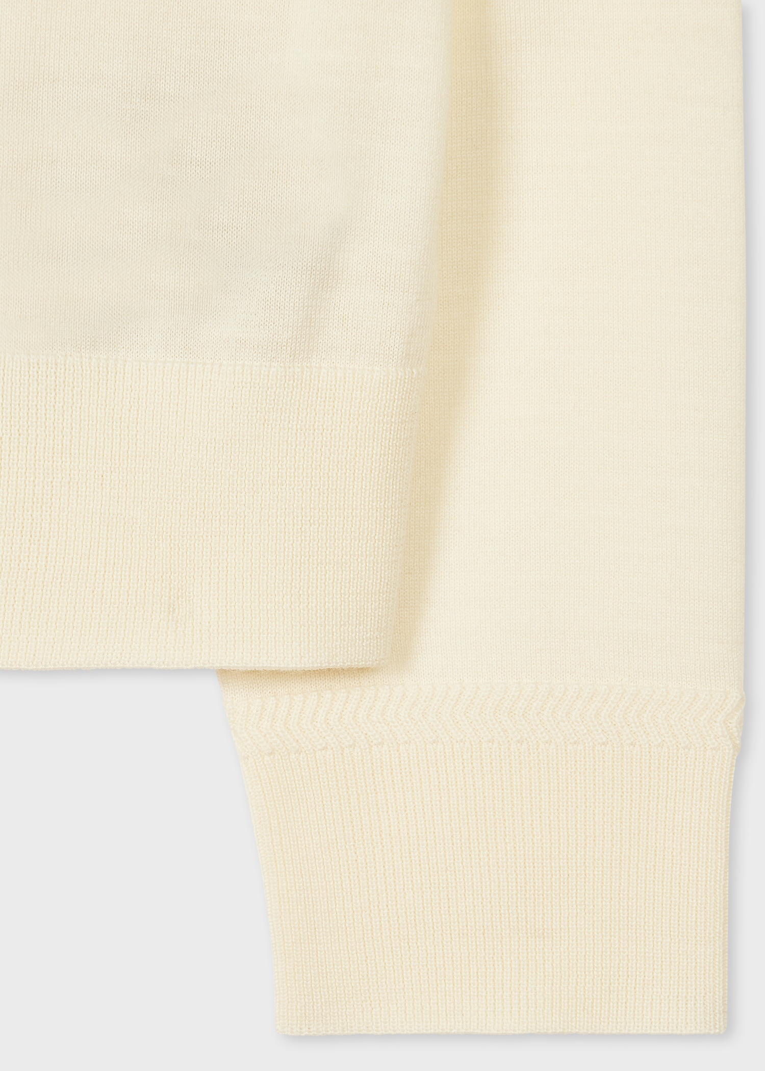 Women's Cream Washable Merino Wool 'Signature Stripe' Cardigan - 2