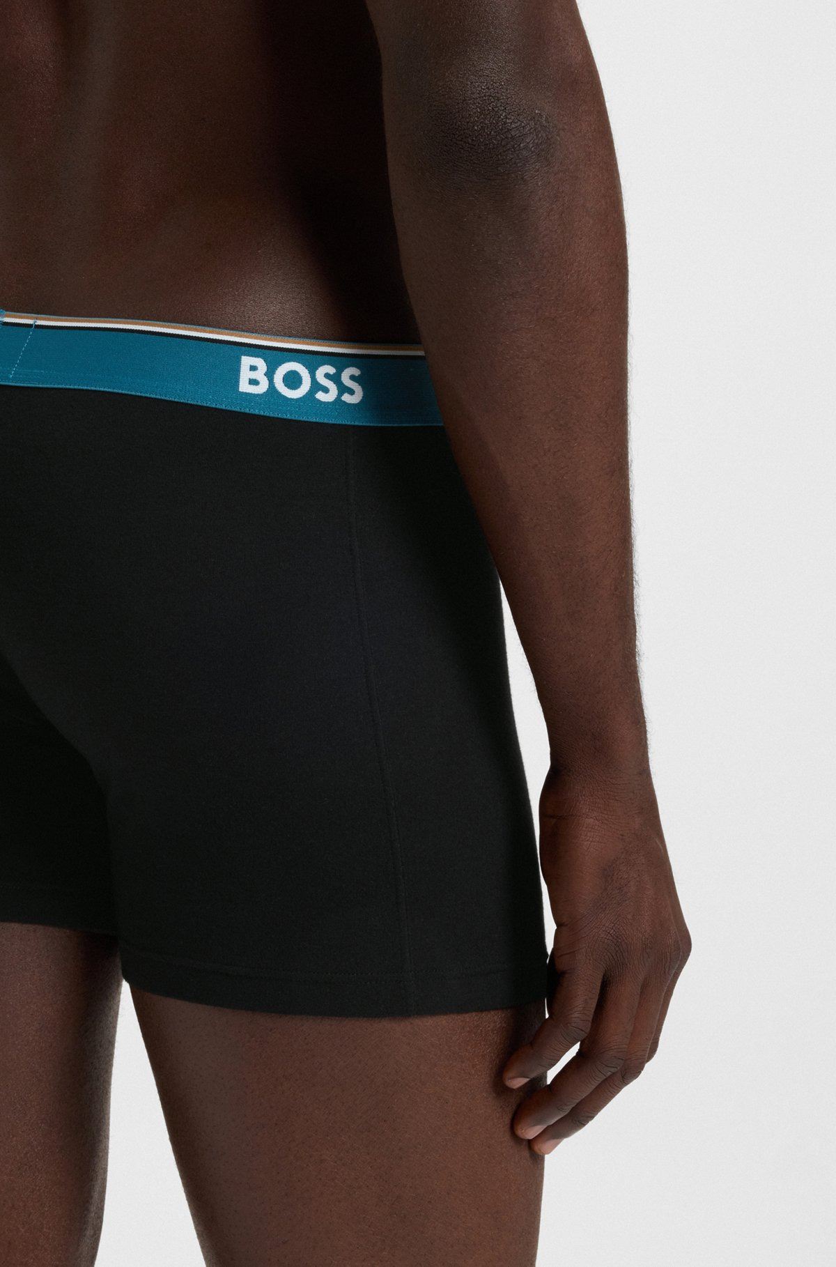 THREE-PACK OF STRETCH-COTTON BOXER BRIEFS WITH LOGOS - 5