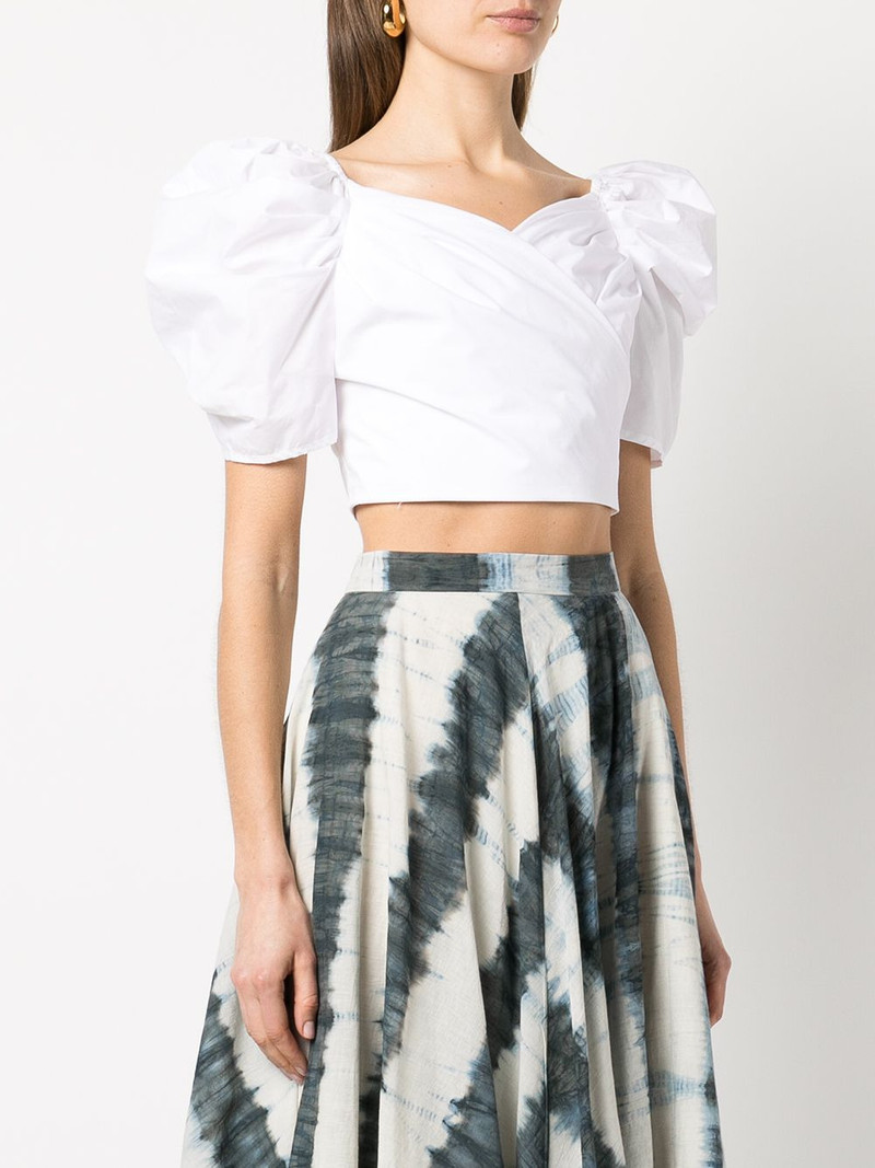 Sara wrap-style cropped top 3