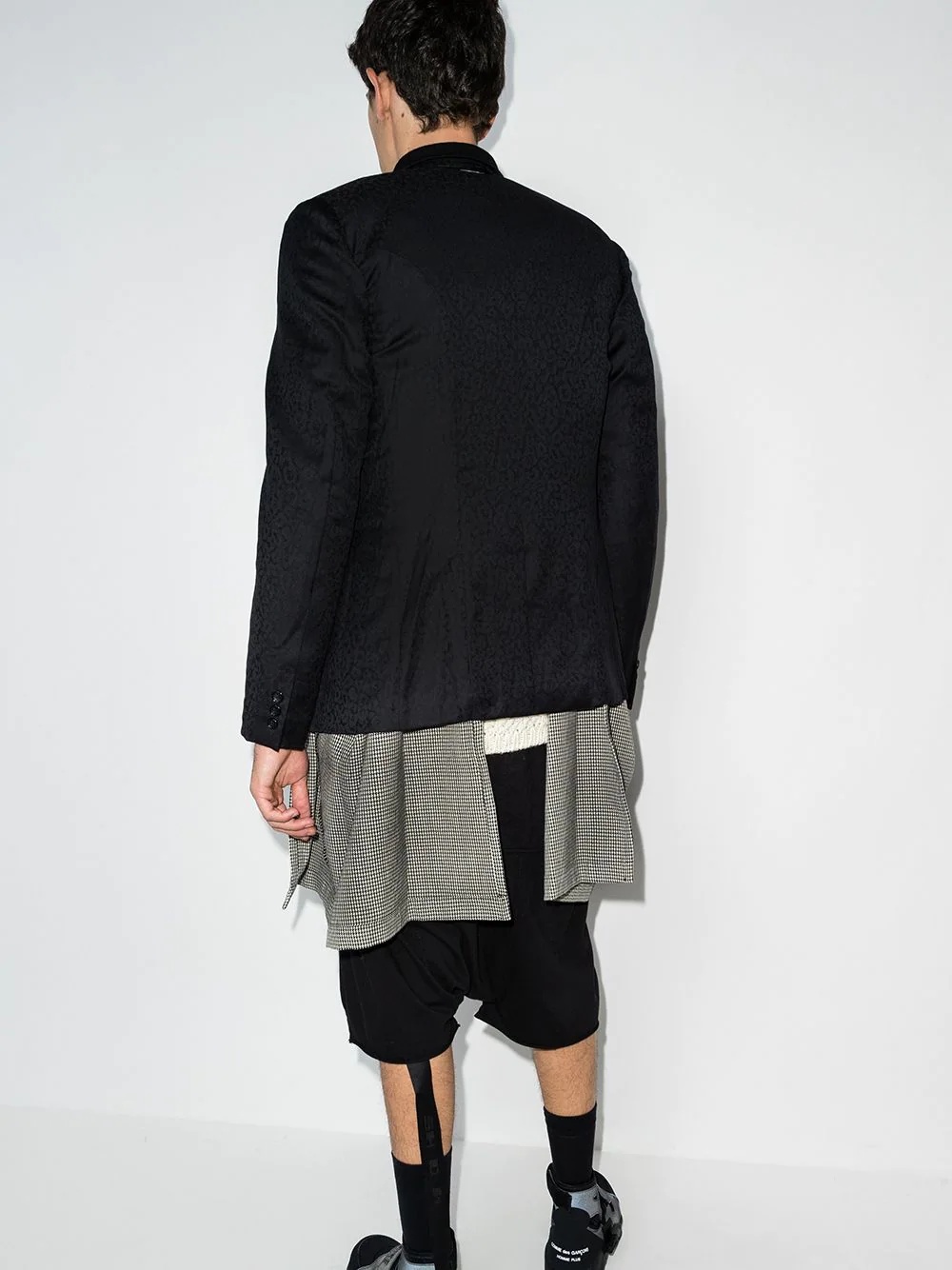 layered-panel long-line blazer - 6