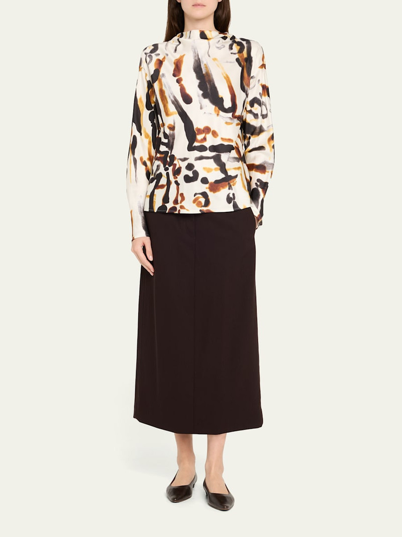 A.L.C. Georgia Printed Long-Sleeve Top outlook