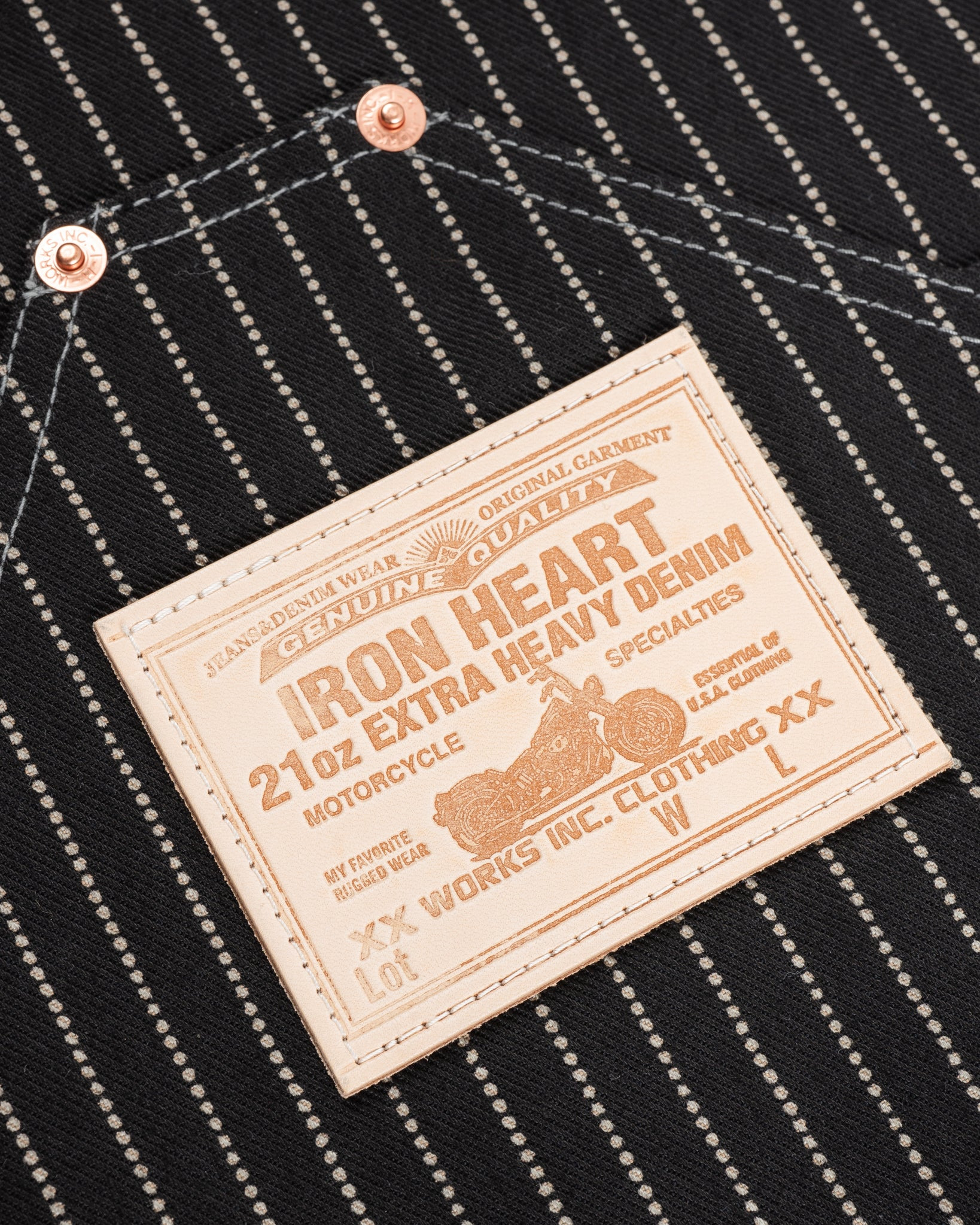 IHG-058-BLK 12oz Wabash Apron - Black - 6