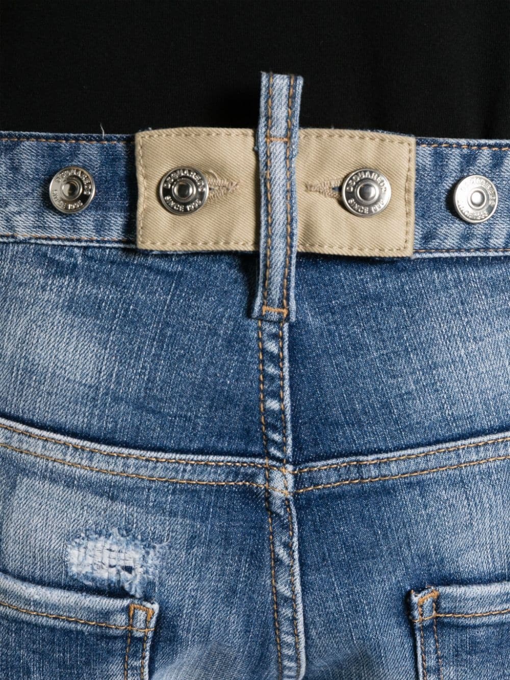 ripped mid-rise tapered jeans - 5