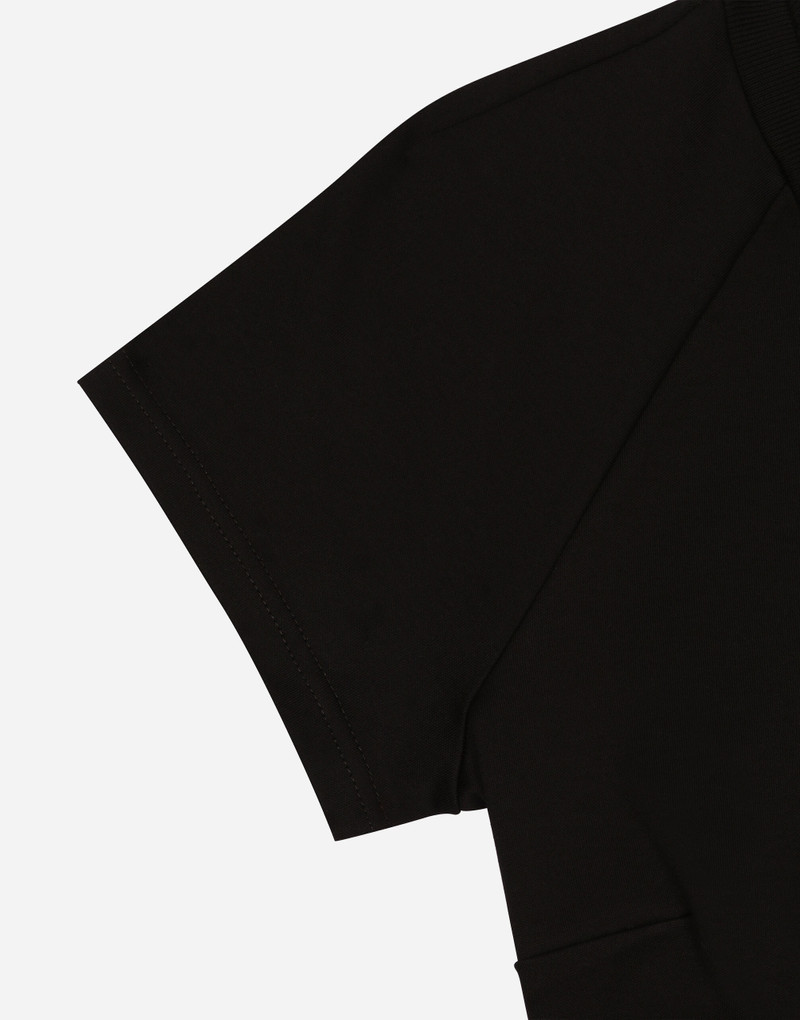 Cropped jersey T-shirt with Dolce&Gabbana tag 4