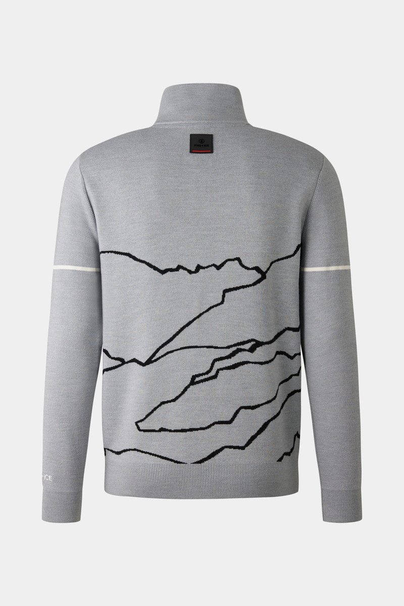 Andrian Half-zippered sweater in Light gray 6