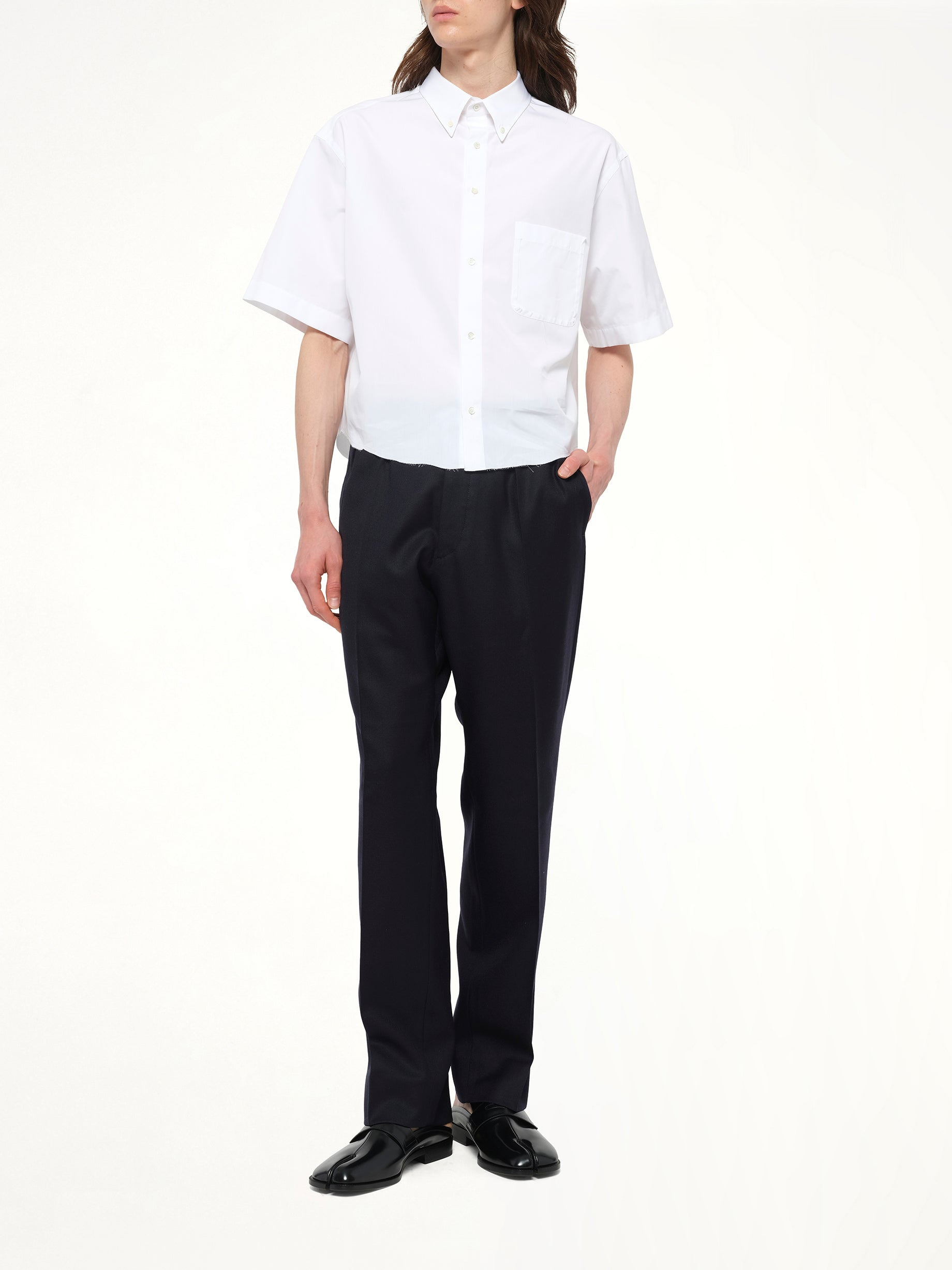 Short-sleeved Shirt in White - 4