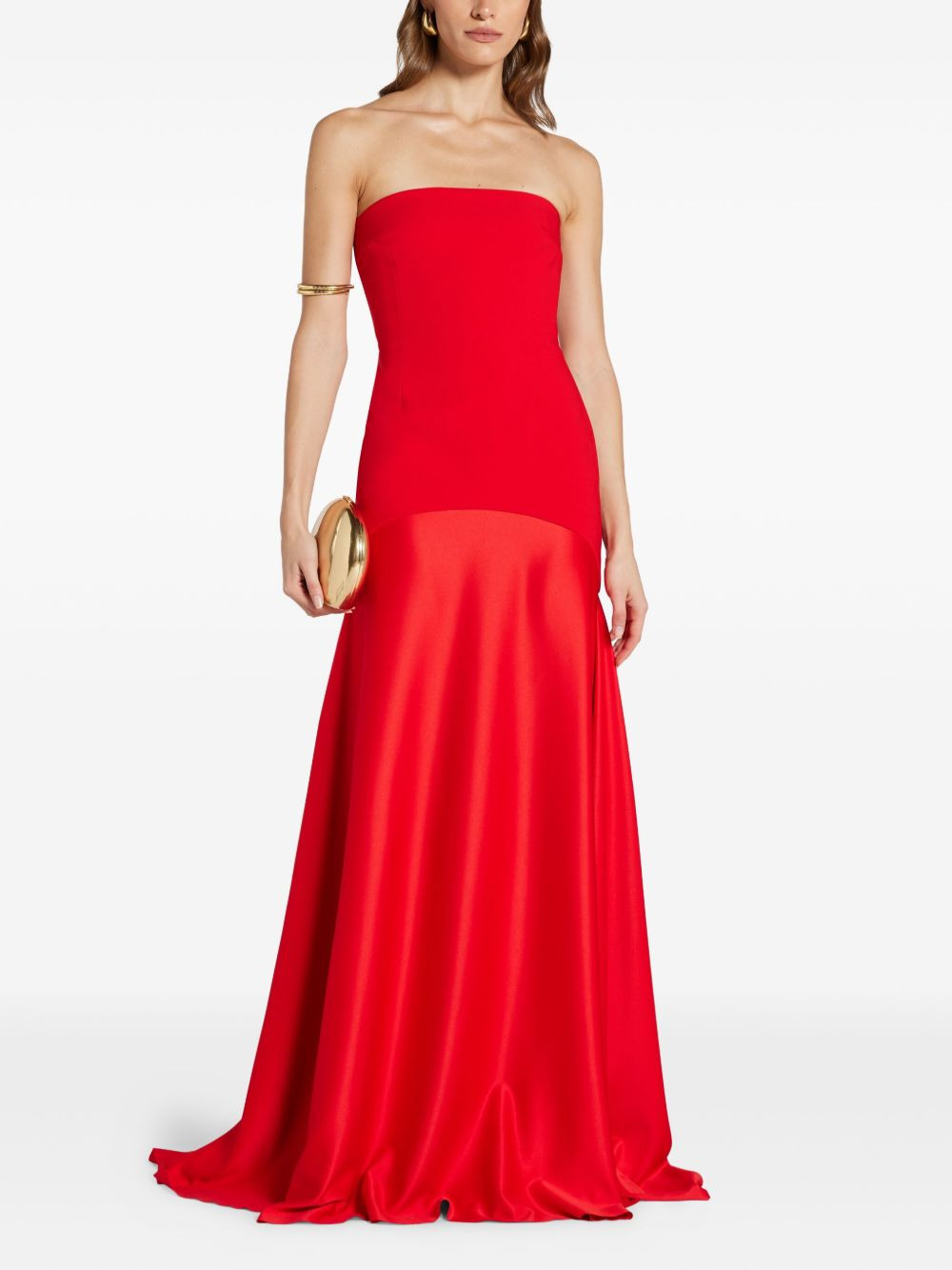 The Alessandra strapless-flared maxi dress - 2