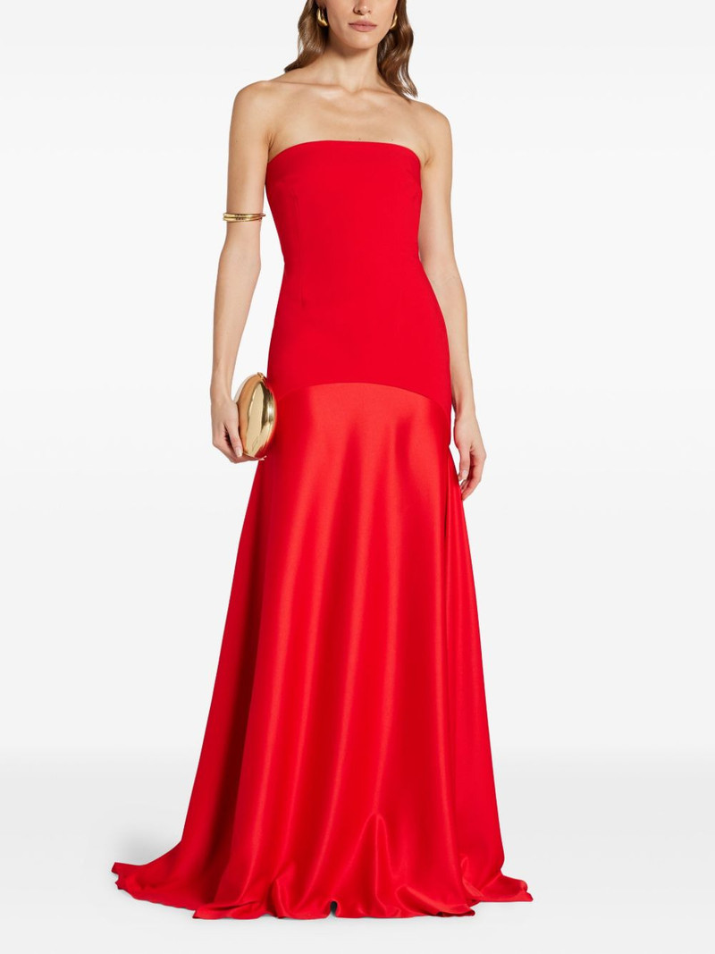 SOLACE LONDON The Alessandra strapless-flared maxi dress outlook