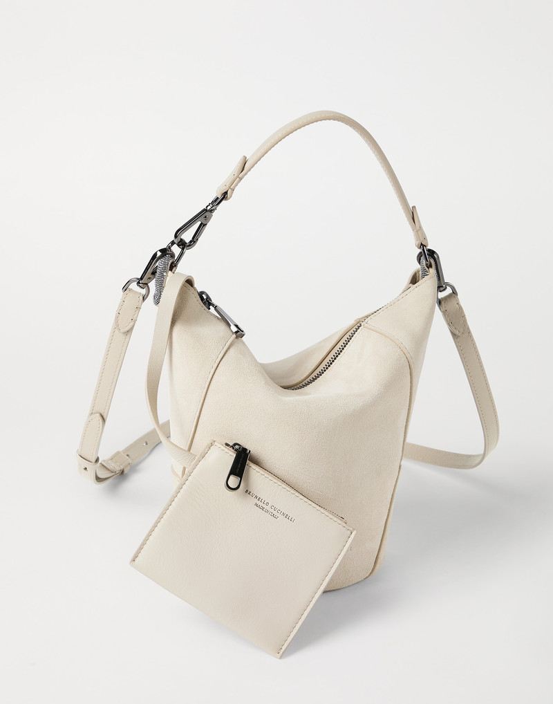 BC Duo bucket bag in suede with monili 5