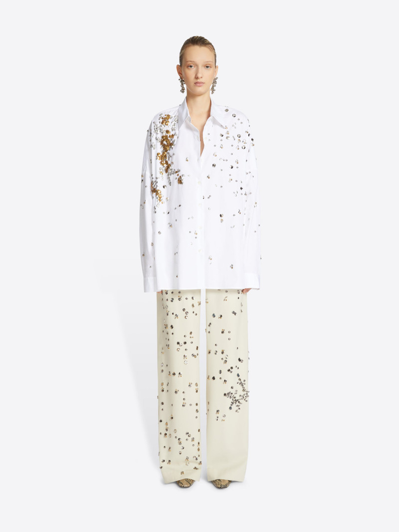 Dries Van Noten EMBELLISHED WOOL PANTS outlook