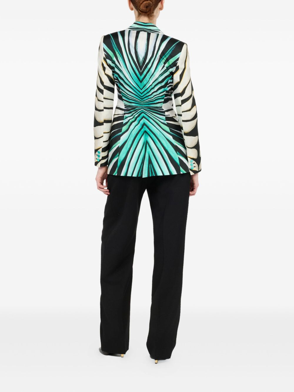 printed blazer - 4