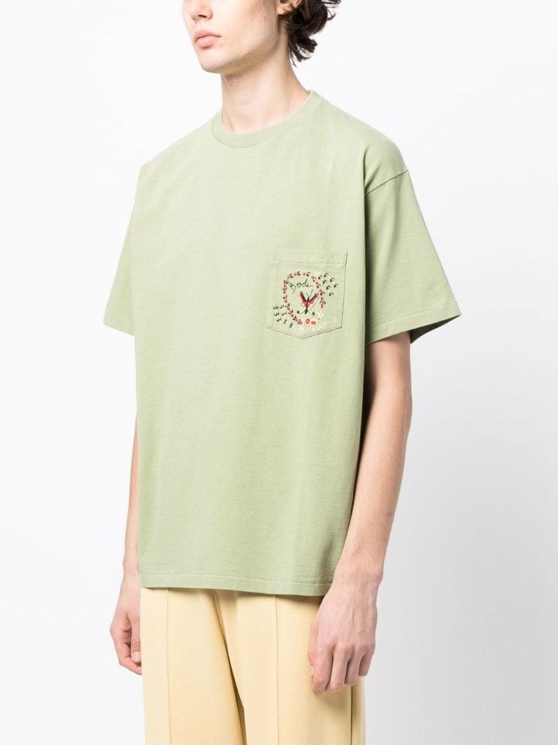 logo embroidered T-shirt - 3