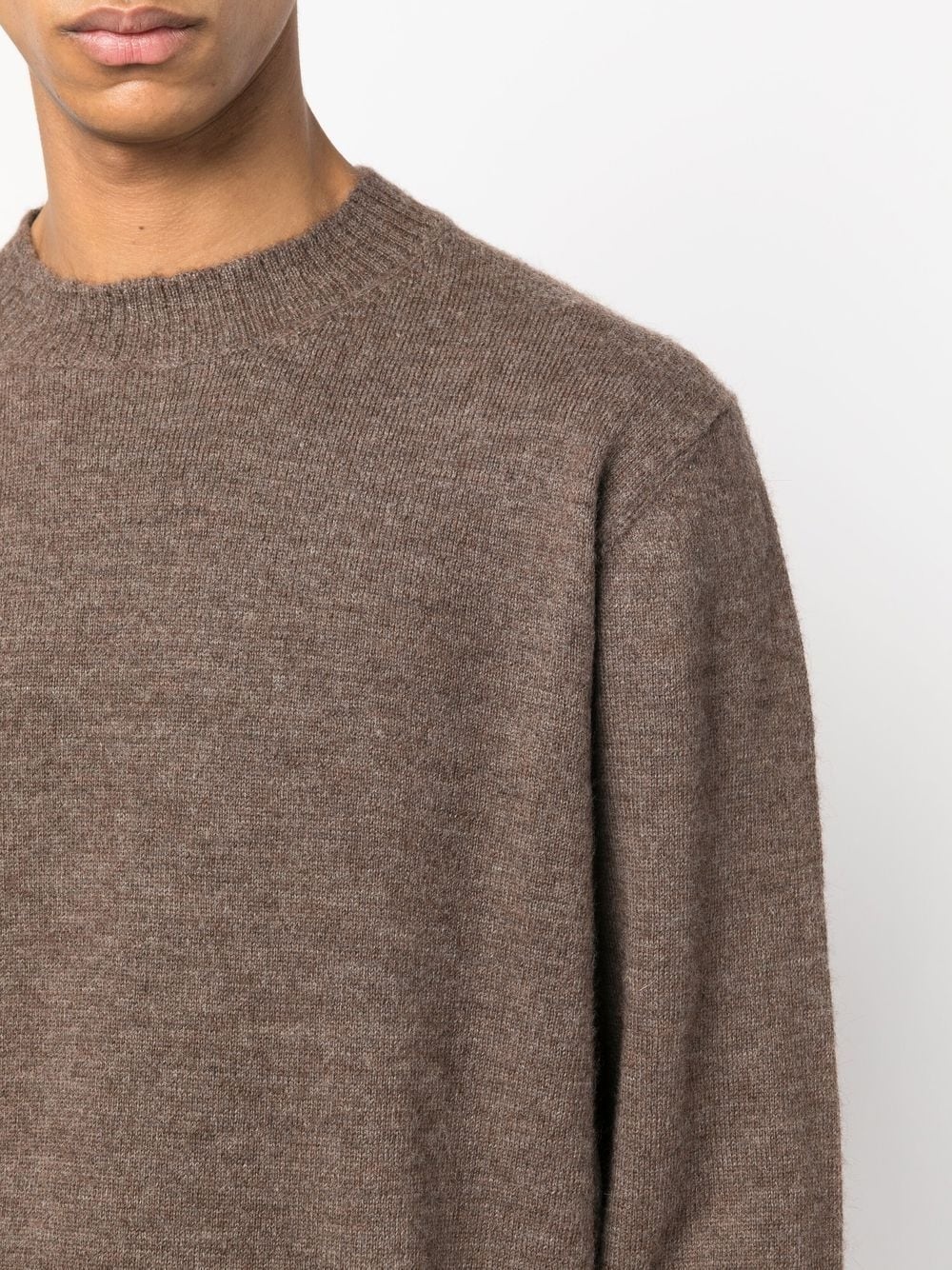 fine-knit ribbed-trim jumper - 5