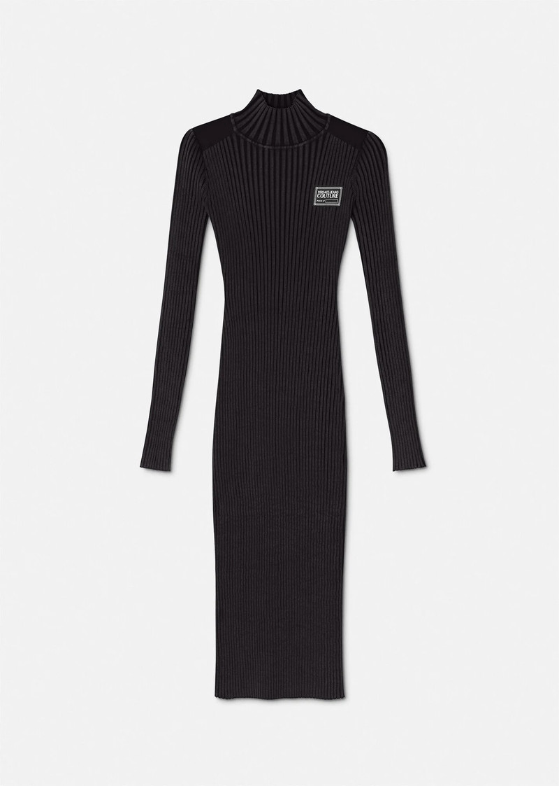 Logo Ribbed Midi Dress 1