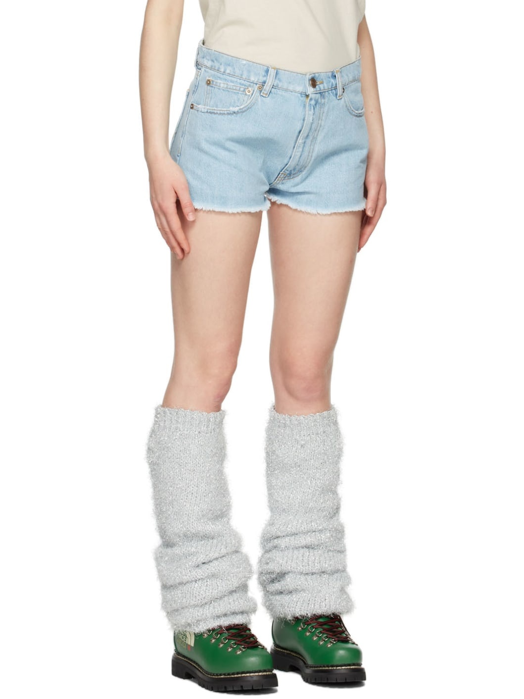 Blue Denim Shorts - 2