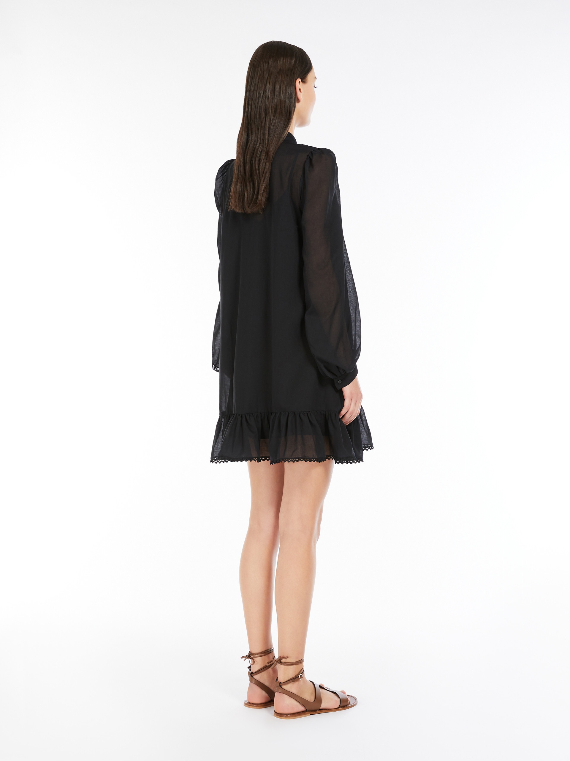 ASTER1234 Flared cotton voile dress - 4
