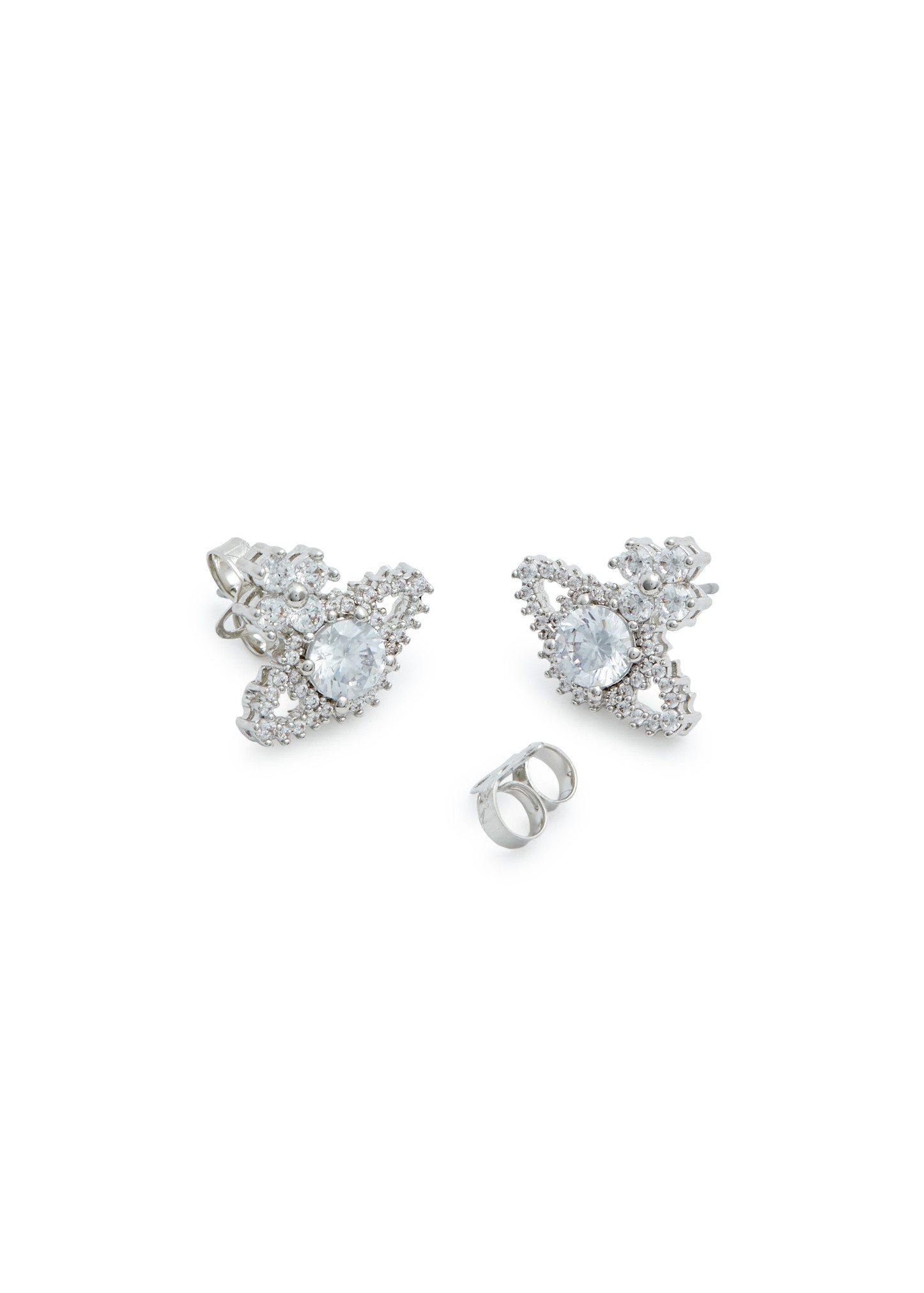 Valentina crystal-embellished orb stud earrings - 2