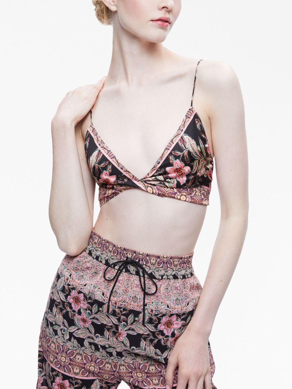 Tay floral-print cropped top - 3