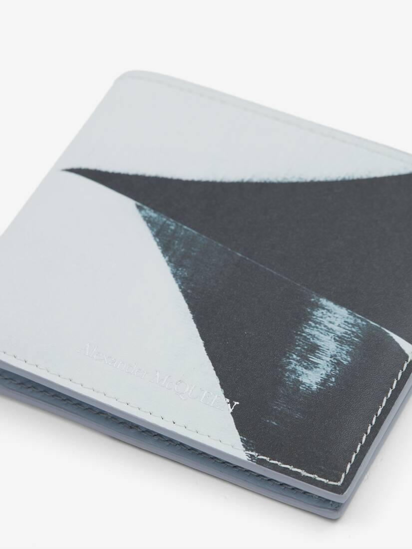 Men's Brushstroke Billfold Card Holder in Black/white - 3