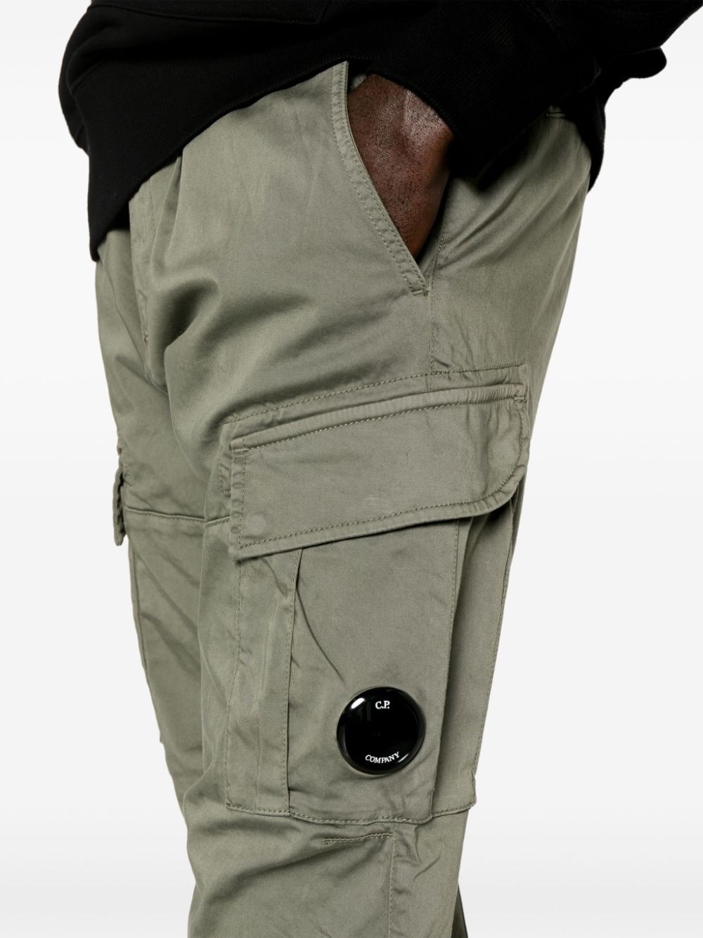 Lens-detail mid-rise cargo trousers - 5